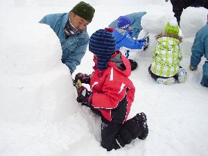 ミニ雪像作り体験