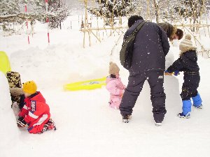 ミニ雪像作り体験